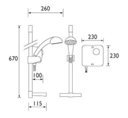 Bristan Hydropower 1000XT Thermostatic Power Shower (White) - HY-POWSHX10-W 4 Bristan Hydropower 1000XT Thermostatic Power Shower (White) - HY-POWSHX10-W - Image 2