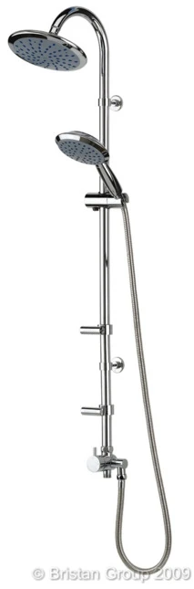 Bristan Rigid Riser With Rub Clean Rose Rub Cleand Handset & Body Jets Chrome Plated) KIT116 C