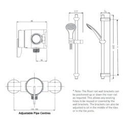 Bristan Sonique 2 Thermostatic Surface Mounted Shower With Adjustable Riser (Chrome) - SOQ2SHXARC 9 Bristan Sonique 2 Thermostatic Surface Mounted Shower With Adjustable Riser (Chrome) - SOQ2SHXARC -Purestream Shower Shop bristan sonique 2 thermostatic surface mounted shower with adjustable riser chrome soq2shxarc 2