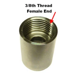 Byretech Steel Female-to-female Shower Hose Converter, 15mm To 3/8 Inch - BYSHC02 -Purestream Shower Shop byretech steel female to female shower hose converter 15mm to 3 8 inch byshc02 1