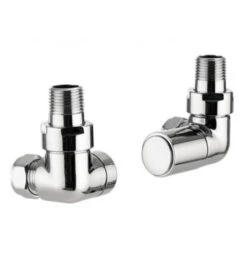 Bauhaus Crosswater Glide Corner Radiator Valves Chrome - Radvc1