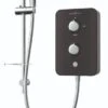 Gainsborough Slim Duo Electric Shower (Piano Black) 9.5kw - GSDPB95 -Purestream Shower Shop gainsborough slim duo electric shower piano black 9 5kw gsdpb95