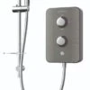 Gainsborough Slim Duo Electric Shower (Titamium Grey) 8.5kw - GSDTG85 -Purestream Shower Shop gainsborough slim duo electric shower titamium grey 8 5kw gsdtg85 1