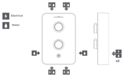 Gainsborough Slim Duo Electric Shower (Titamium Grey) 9.5kw - GSDTG95 -Purestream Shower Shop gainsborough slim duo electric shower titamium grey 9 5kw gsdtg95 7