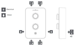 Gainsborough Slim Duo Electric Shower (White) 10.5kw - GSD105 -Purestream Shower Shop gainsborough slim duo electric shower white 10 5kw gsd105 2