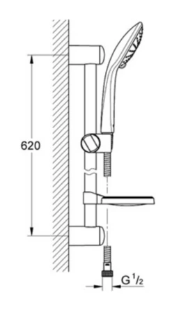 Grohe Euphoria Shwr Set, 620Fix 27230000