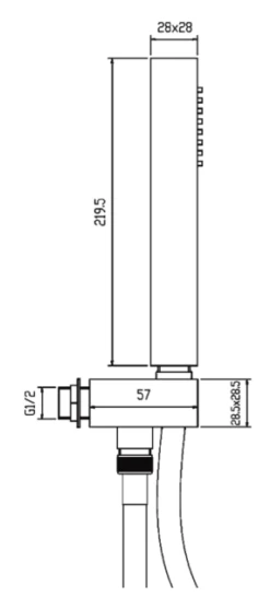 Hudson Reed Sq Outlet Elbow C/W Parking Bkt & Kit - A3264 -Purestream Shower Shop hudson reed sq outlet elbow c w parking bkt kit a3264