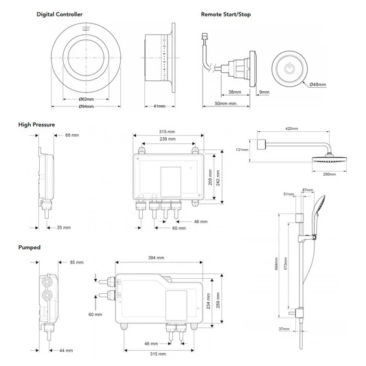 Mira Mode Dual Digital Mixer Shower Hp/Combi Rear Fed - 1.1874.005 7 Mira Mode Dual Digital Mixer Shower Hp/Combi Rear Fed - 1.1874.005 - Image 5