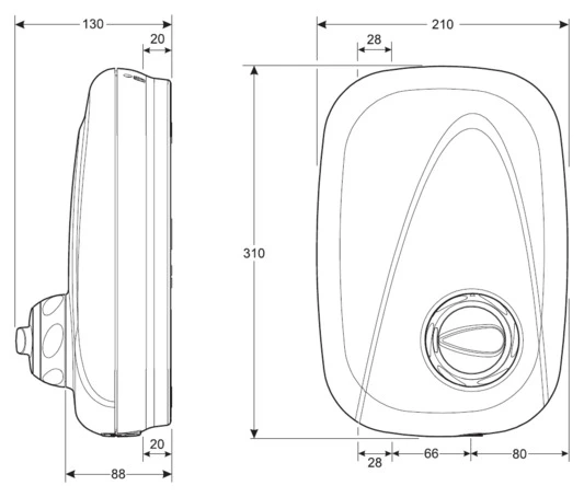 Mira Vigour Manual Power Shower - 1.1532.354 4 Mira Vigour Manual Power Shower - 1.1532.354 - Image 2