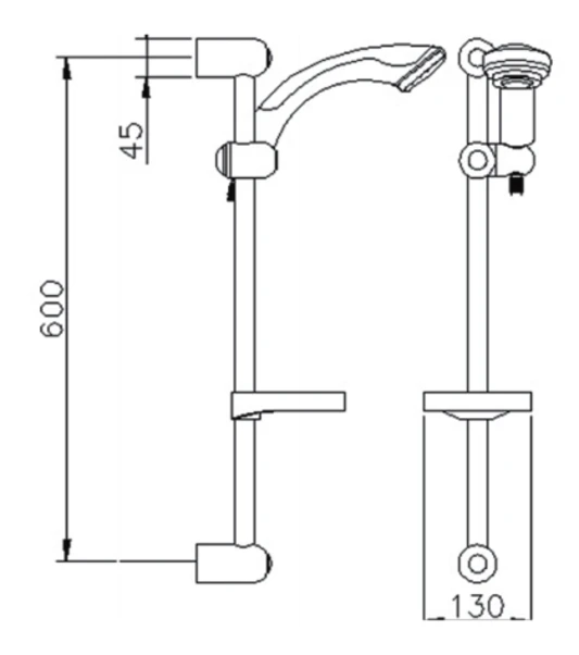Nuie Dune Thermo Bar Valve W/ Slider Rail Kit - A3910 4 Nuie Dune Thermo Bar Valve W/ Slider Rail Kit - A3910 - Image 2