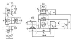 Nuie Triple Exposed Thermo Shower Valve - A3089e -Purestream Shower Shop nuie triple exposed thermo shower valve a3089e