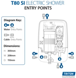 Triton T80si Electric Shower 8.5kW -Purestream Shower Shop the shower doctor triton triton t80si electric shower 8.5kw 1694682743t80si