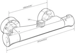 Purestream Shower Shop -Purestream Shower Shop thermostatic bar mixer top outlet chrome sd bvalve 1002 spare part 1