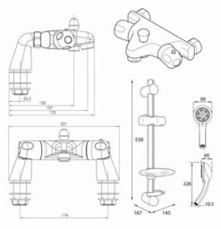 Triton Aire Unichrome Thermostatic Bath/Shower Mixer (Chrome) - UNAITHBSM -Purestream Shower Shop triton aire unichrome thermostatic bath shower mixer chrome unaithbsm 1