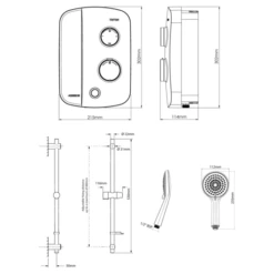 Triton AS2000SR Thermostatic Power Shower White/Chrome - TAS2000SR 11 Triton AS2000SR Thermostatic Power Shower White/Chrome - TAS2000SR -Purestream Shower Shop triton as2000sr thermostatic power shower white chrome tas2000sr