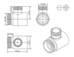 Triton Bar Mixer Fixings Exposed Pipework Chrome - Unbmxfixex -Purestream Shower Shop triton bar mixer fixings exposed pipework chrome unbmxfixex spare part 1