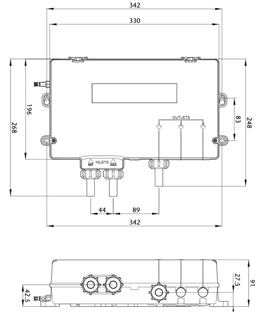 Triton Host Digital Mixer Shower All-In-One Wall Pack With Riser Rail - Circular - Hosdmwrrcirs 8 Triton Host Digital Mixer Shower All-In-One Wall Pack With Riser Rail - Circular - Hosdmwrrcirs - Image 6