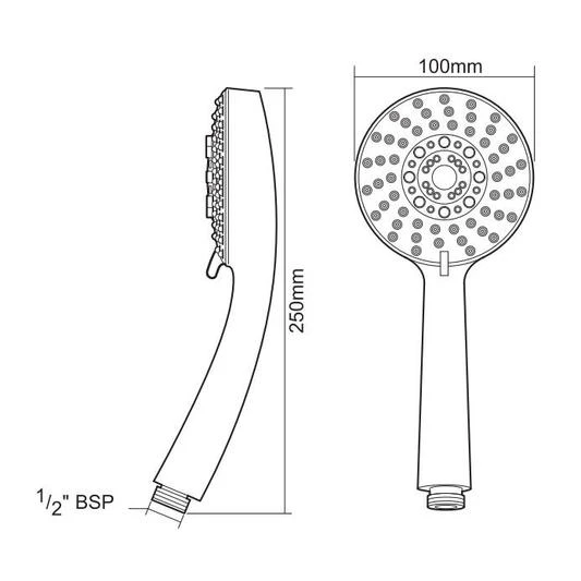 Triton Laura 5-spray Shower Head (Chrome) - TSHMLAU5CH 4 Triton Laura 5-spray Shower Head (Chrome) - TSHMLAU5CH - Image 2
