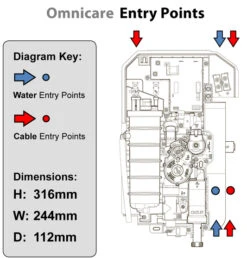 Triton Omnicare Style 8.5Kw Electric Shower With Extended Kit - Cincsty08w -Purestream Shower Shop triton omnicare style 8 5kw electric shower with extended kit cincsty08w 2