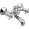 Vado Exposed Bath Shower Mixer Wall MountedWith 3/4"" Threaded Outlet Without Rigid Riser - Cross Handle- AST-221/CD-C/P